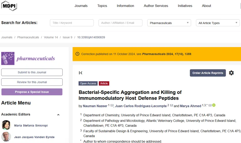 Pharmaceuticals 14, 839 article page